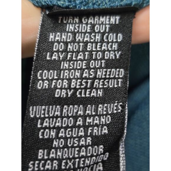 💙 Nanette Lepore Teal Dream Dress - Size S Knit & Crochet Chic 💙 Retro Preppy - Picture 6 of 7